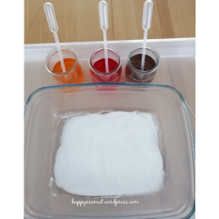 experience chimique colorée bicarbonate - HappyAssMat